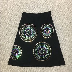 Fit and flare skirt with sequin